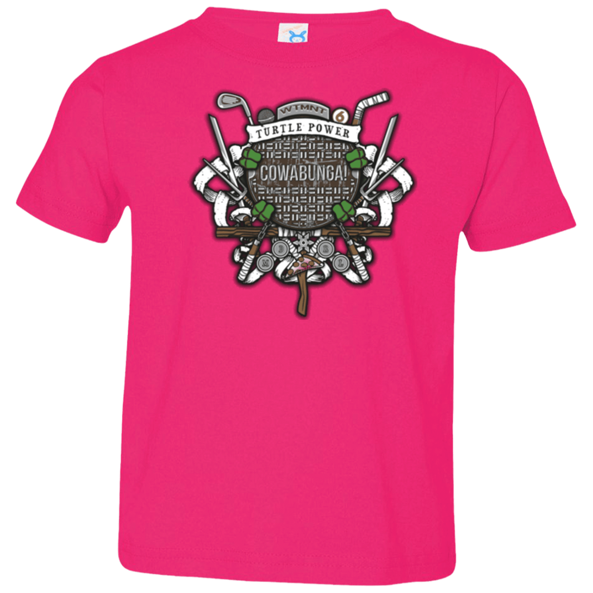 T-Shirts Hot Pink / 2T Turtle Power! Toddler Premium T-Shirt