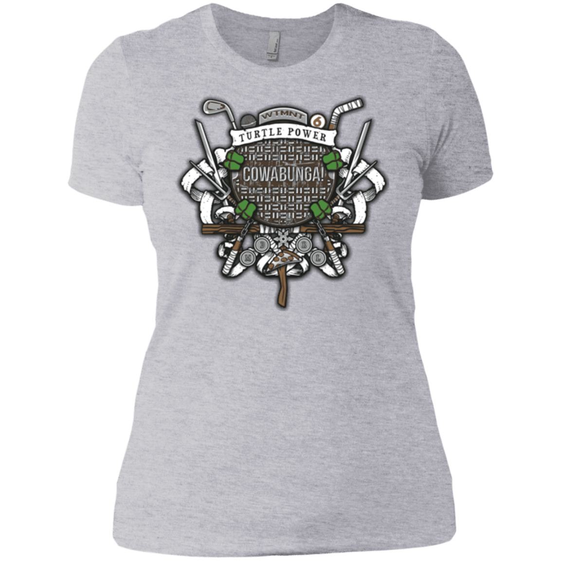 T-Shirts Heather Grey / X-Small Turtle Power! Women's Premium T-Shirt