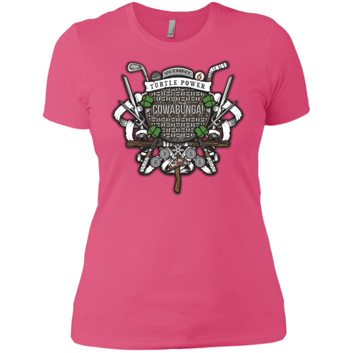 T-Shirts Hot Pink / X-Small Turtle Power! Women's Premium T-Shirt