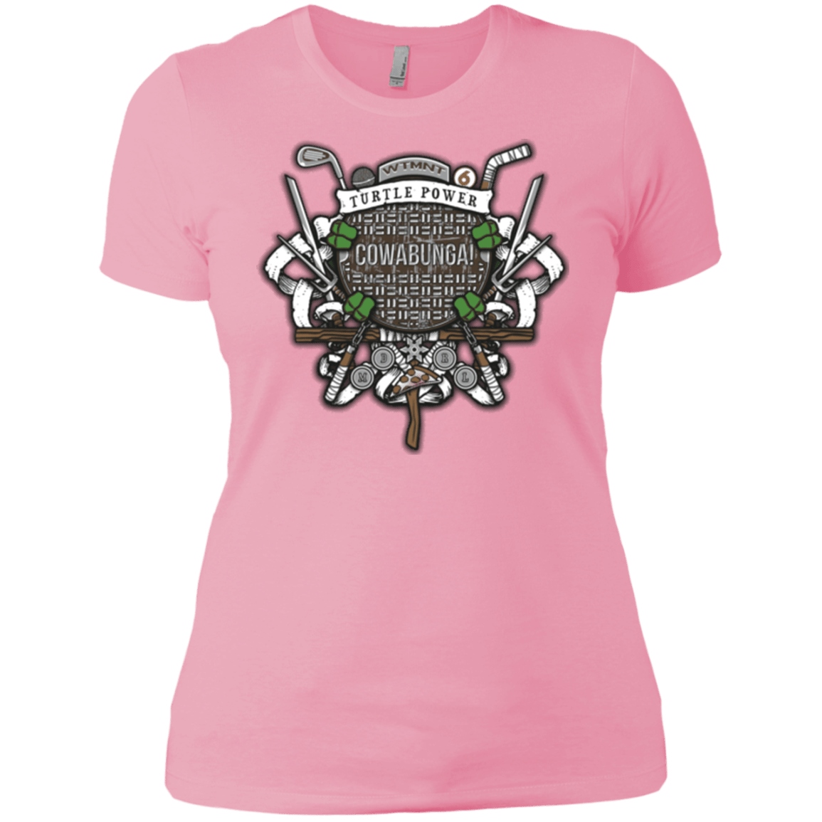 T-Shirts Light Pink / X-Small Turtle Power! Women's Premium T-Shirt