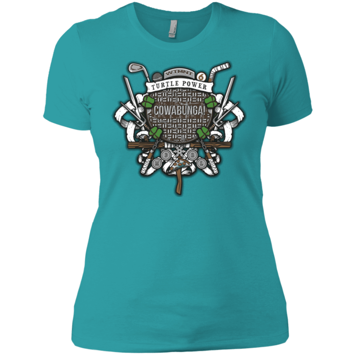 T-Shirts Tahiti Blue / X-Small Turtle Power! Women's Premium T-Shirt