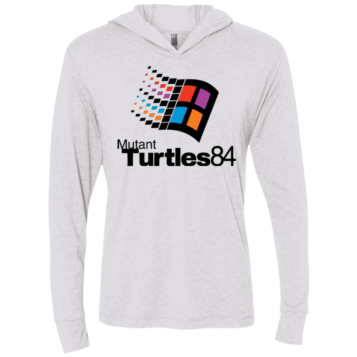 T-Shirts Heather White / X-Small Turtles 84 Triblend Long Sleeve Hoodie Tee
