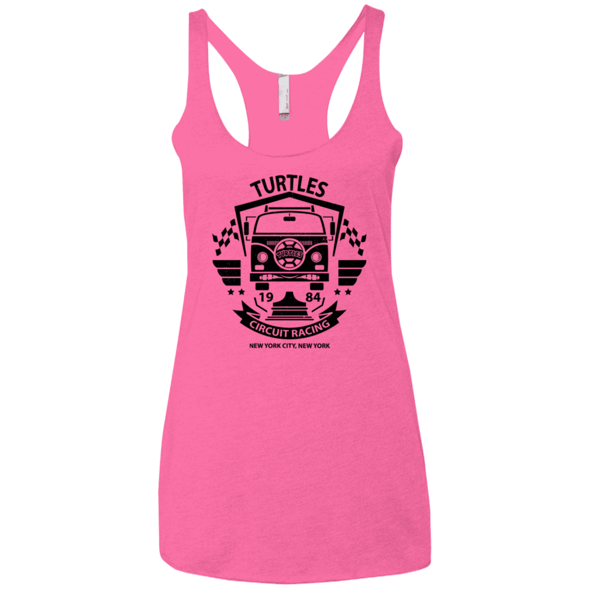 T-Shirts Vintage Pink / X-Small Turtles Circuit Women's Triblend Racerback Tank