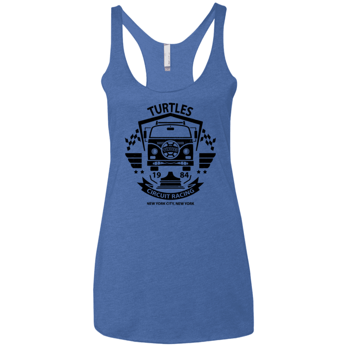 T-Shirts Vintage Royal / X-Small Turtles Circuit Women's Triblend Racerback Tank
