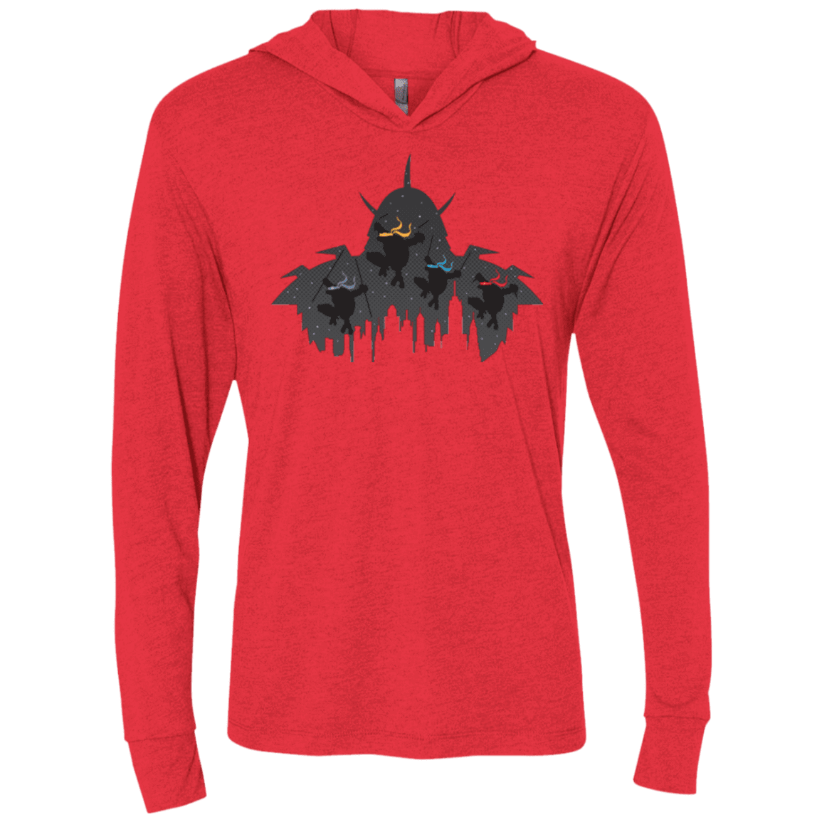 T-Shirts Vintage Red / X-Small Turtles Triblend Long Sleeve Hoodie Tee