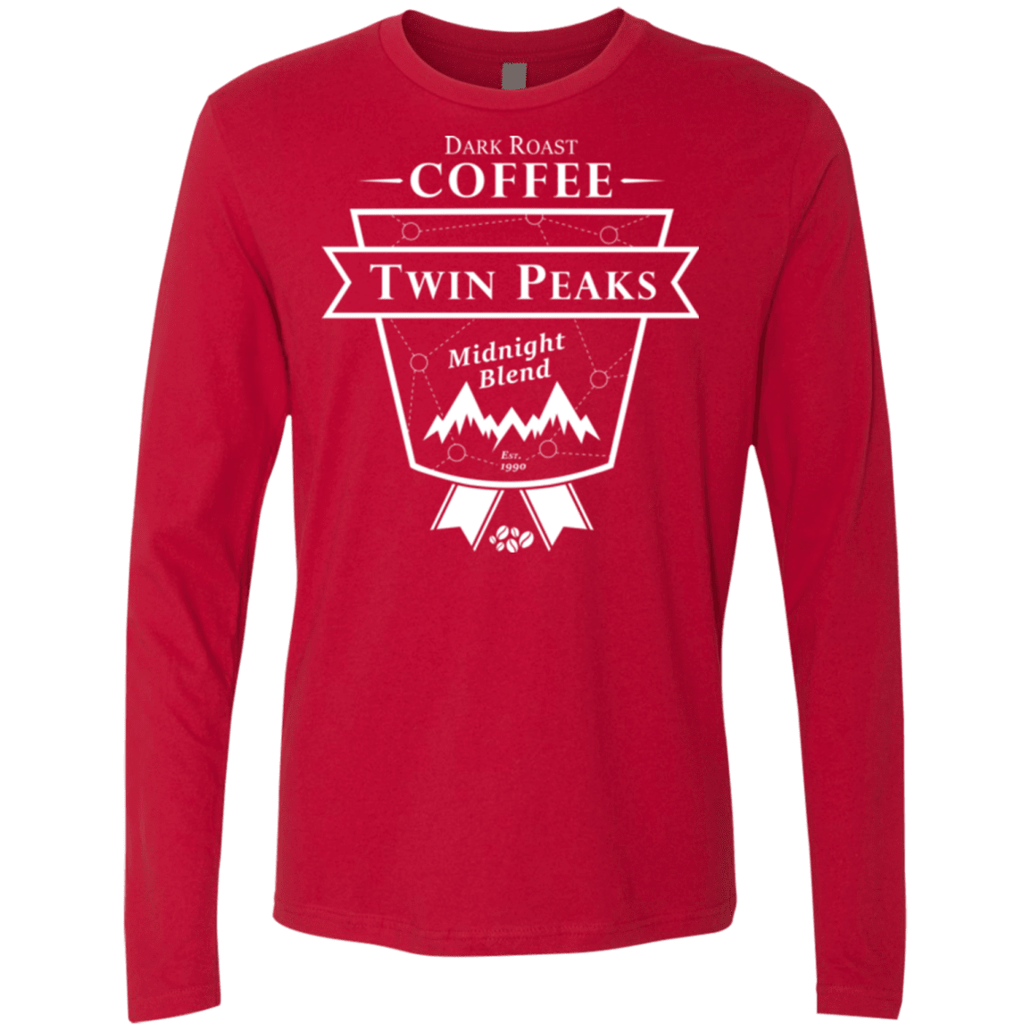 T-Shirts Red / Small Twin Peaks Dark Roast Men's Premium Long Sleeve