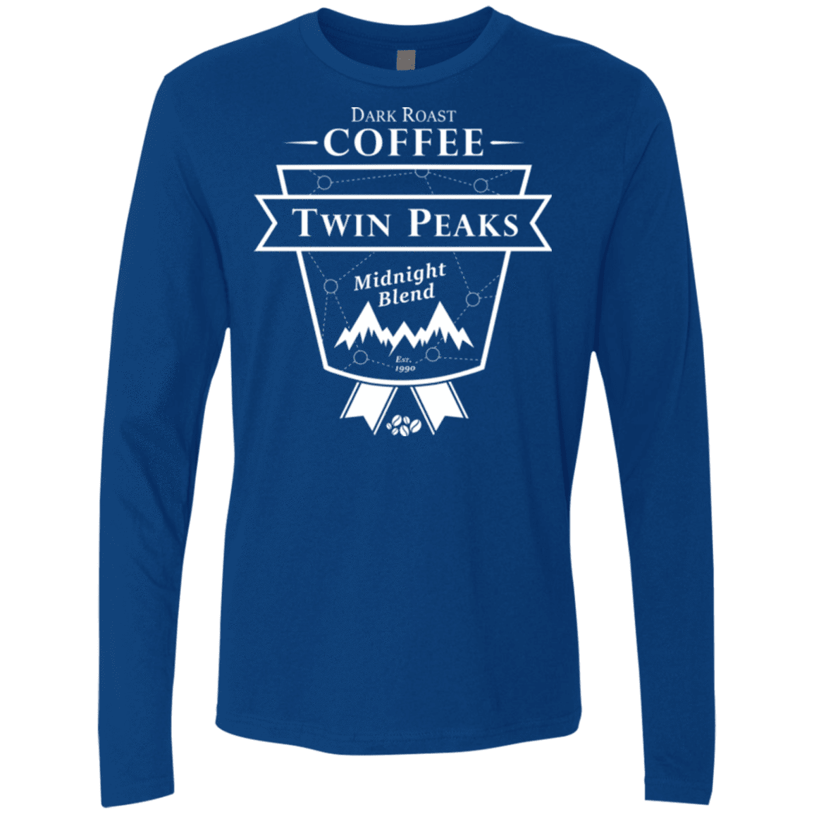 T-Shirts Royal / Small Twin Peaks Dark Roast Men's Premium Long Sleeve