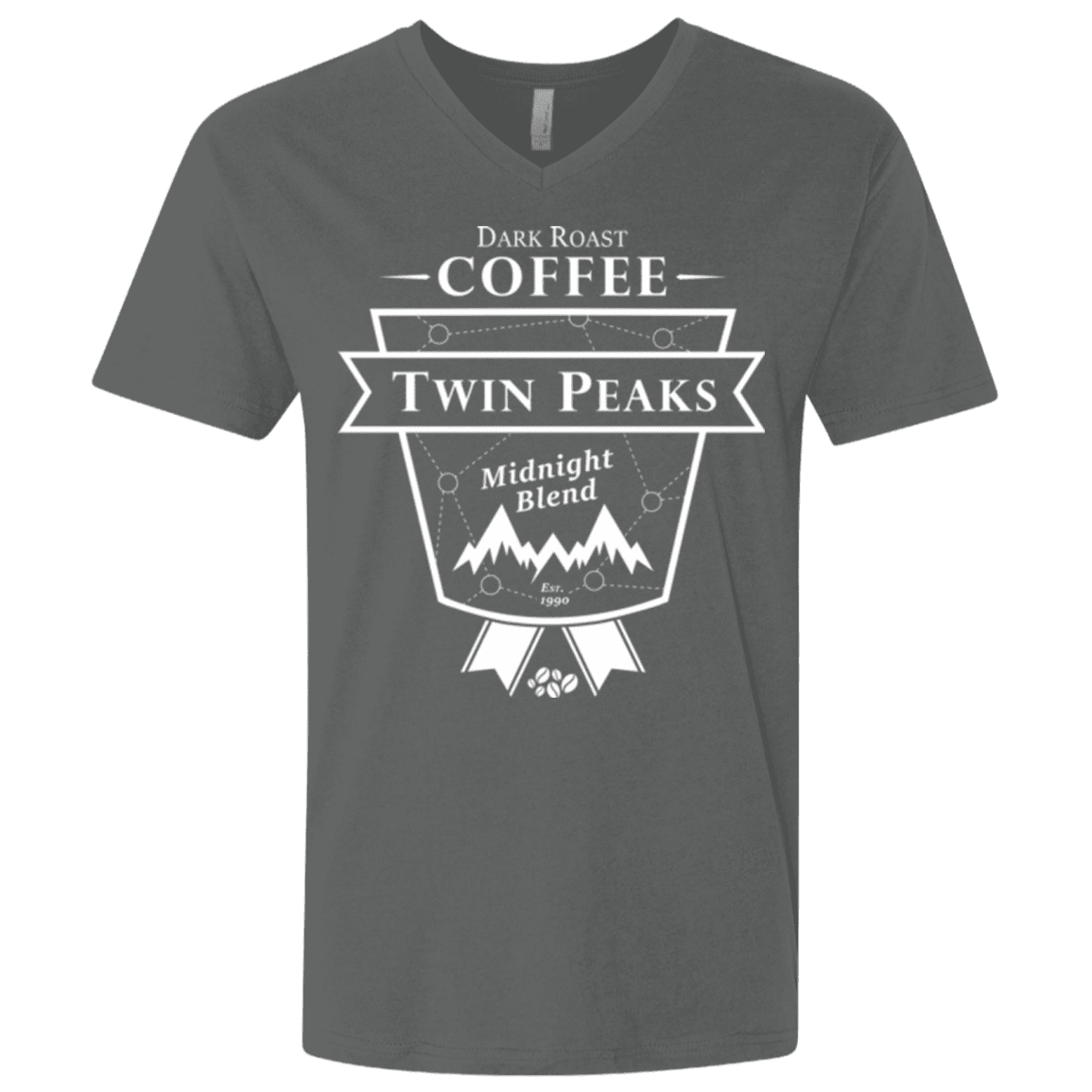 T-Shirts Heavy Metal / X-Small Twin Peaks Dark Roast Men's Premium V-Neck