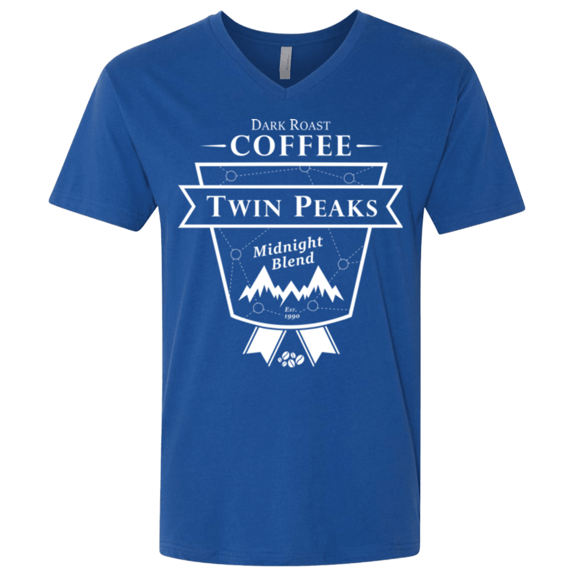 T-Shirts Royal / X-Small Twin Peaks Dark Roast Men's Premium V-Neck