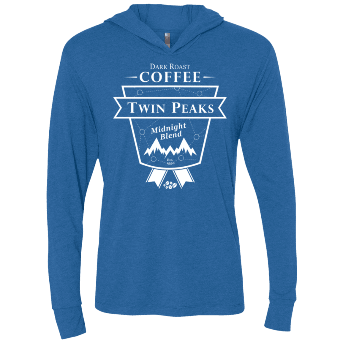 T-Shirts Vintage Royal / X-Small Twin Peaks Dark Roast Triblend Long Sleeve Hoodie Tee