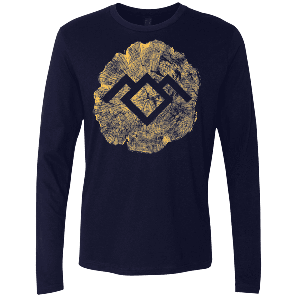 T-Shirts Midnight Navy / Small TWIN PEAKS LOG Men's Premium Long Sleeve