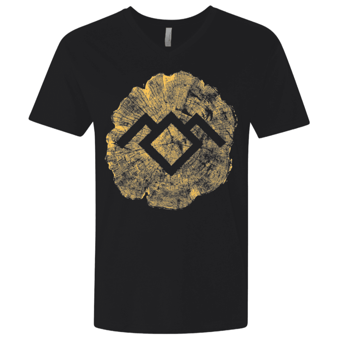 T-Shirts Black / X-Small TWIN PEAKS LOG Men's Premium V-Neck