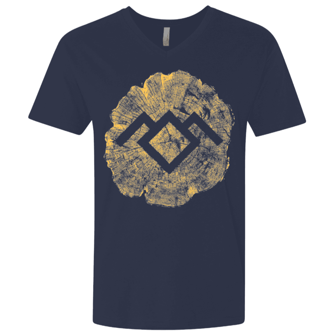 T-Shirts Midnight Navy / X-Small TWIN PEAKS LOG Men's Premium V-Neck