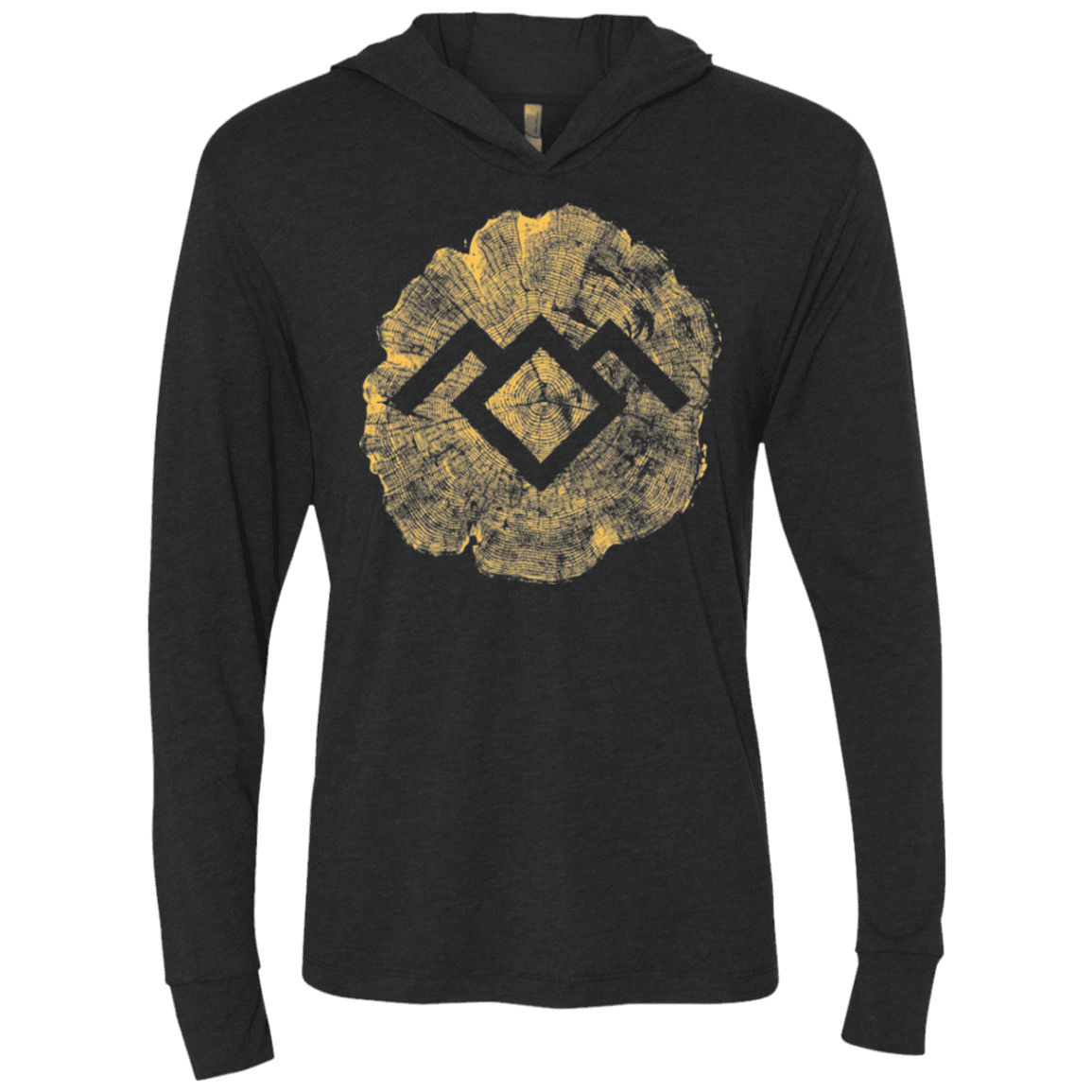 T-Shirts Vintage Black / X-Small TWIN PEAKS LOG Triblend Long Sleeve Hoodie Tee