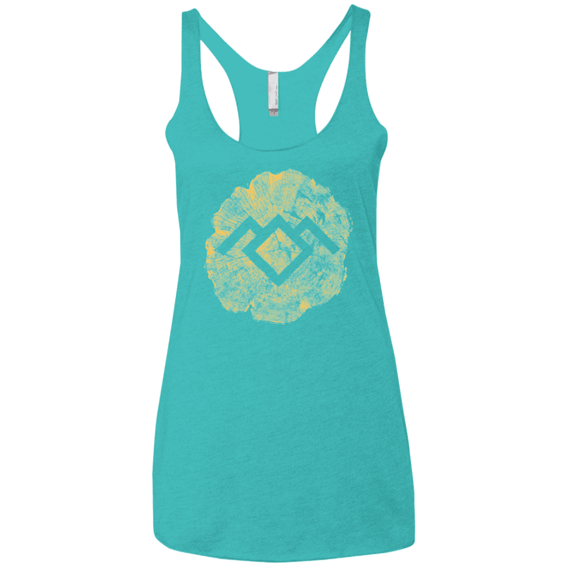 T-Shirts Tahiti Blue / X-Small TWIN PEAKS LOG Women's Triblend Racerback Tank