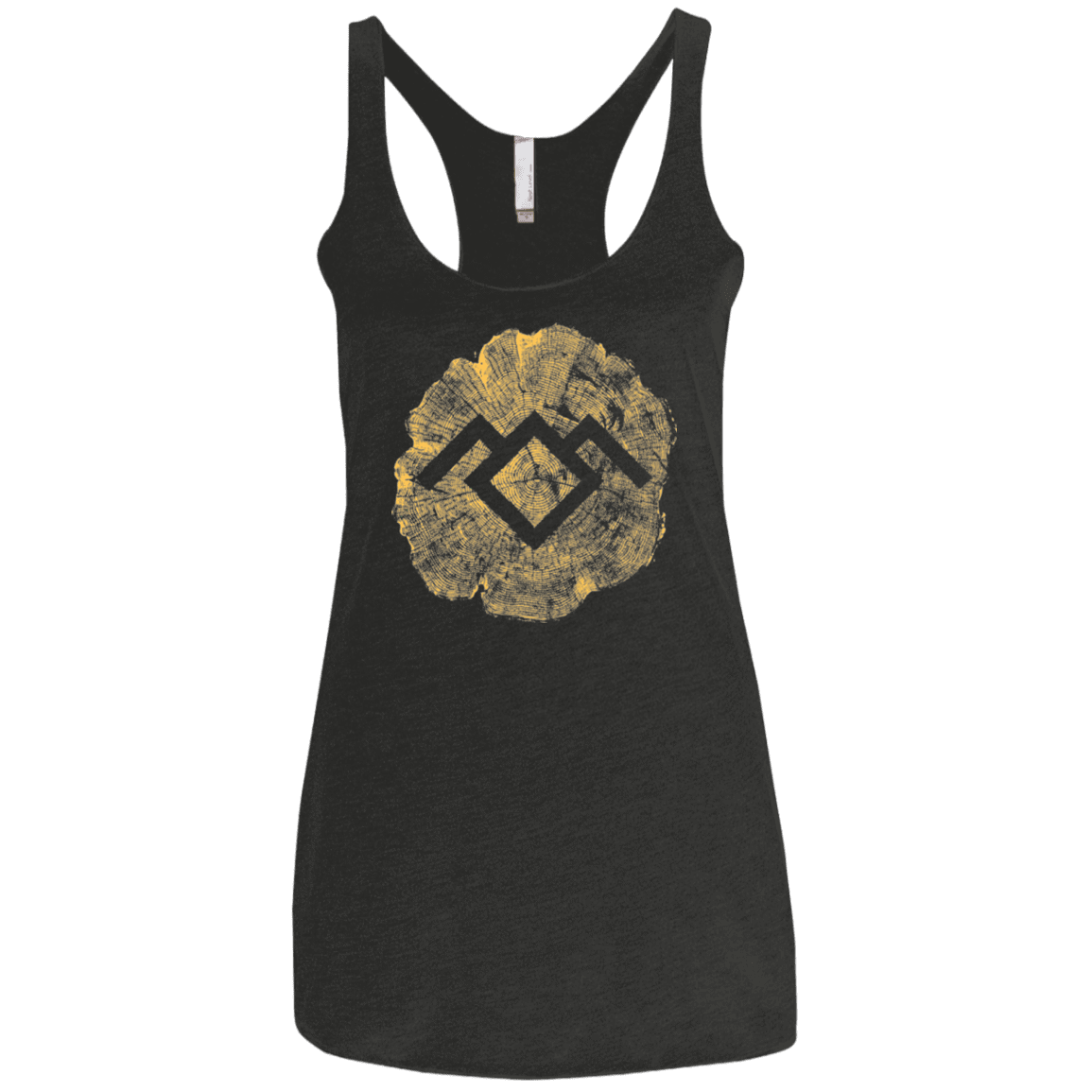 T-Shirts Vintage Black / X-Small TWIN PEAKS LOG Women's Triblend Racerback Tank