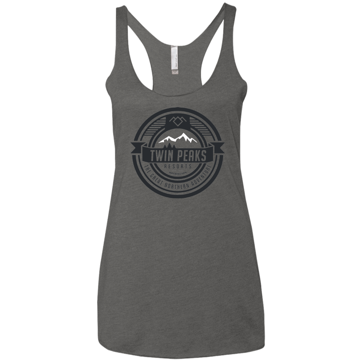 T-Shirts Premium Heather / X-Small Twin Peaks Resorts Women's Triblend Racerback Tank