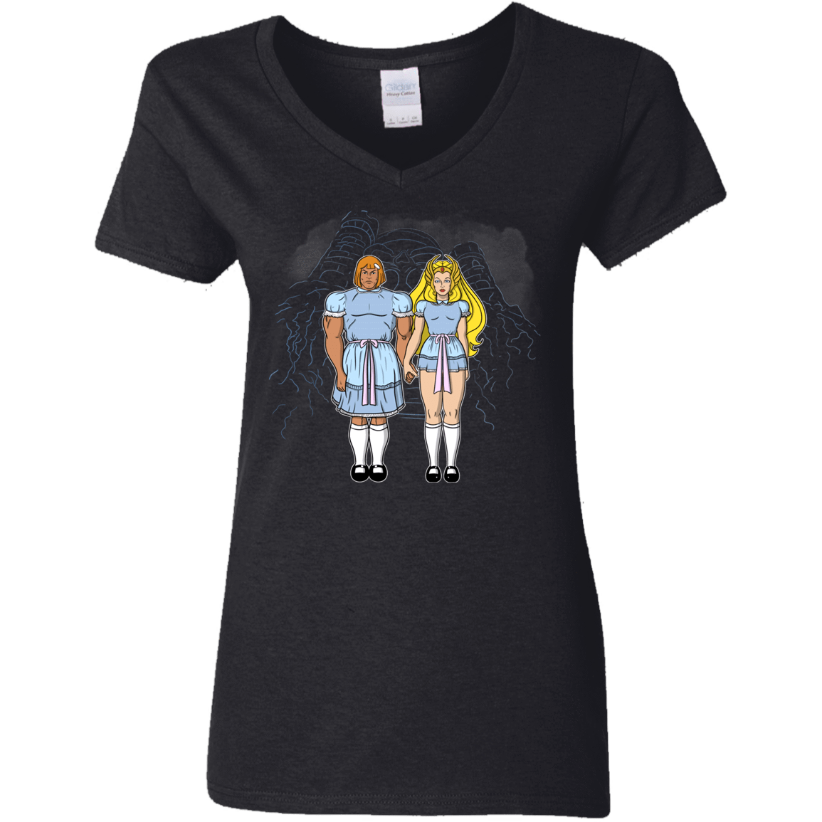 T-Shirts Black / S Twin Shining Women's V-Neck T-Shirt