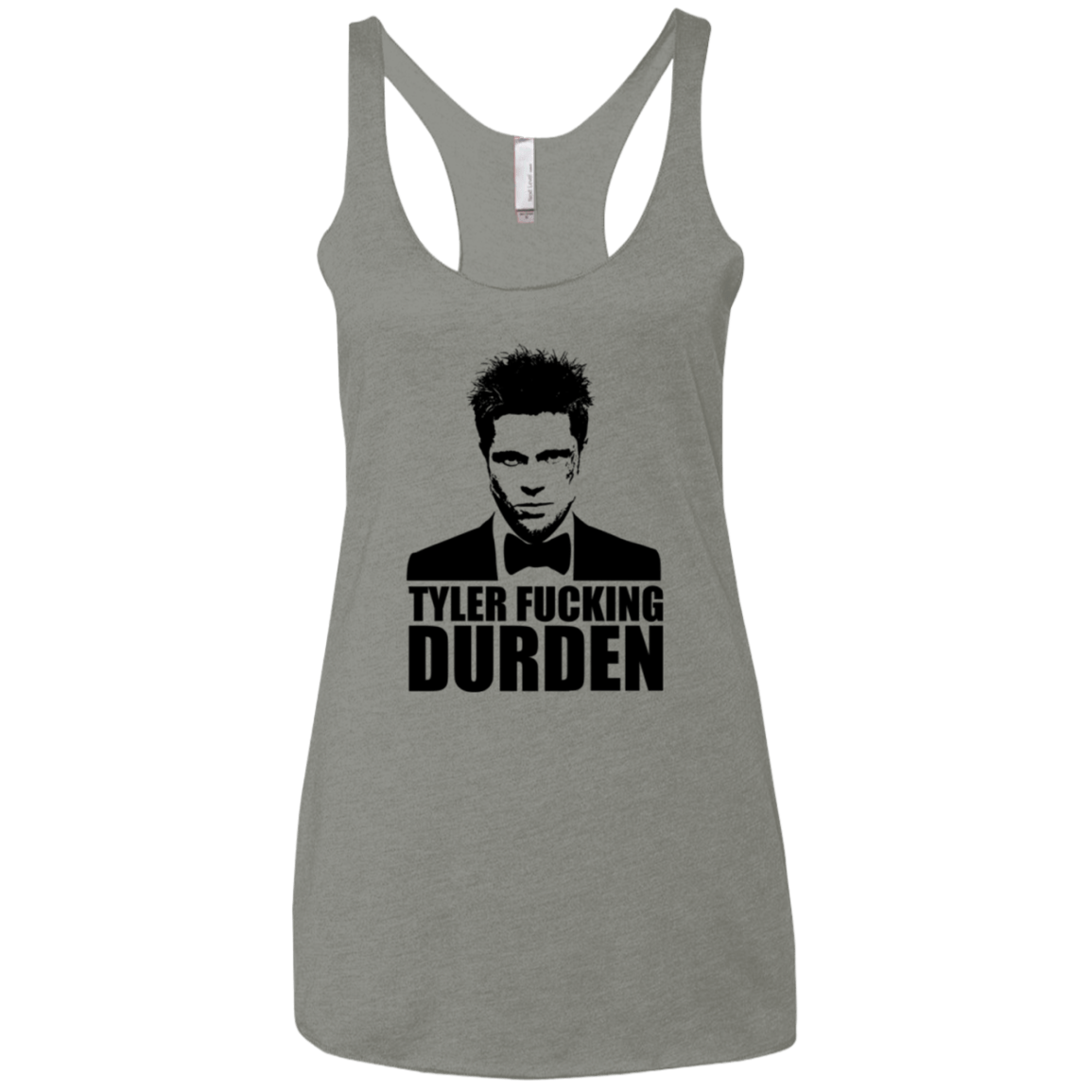 T-Shirts Venetian Grey / X-Small Tyler Fucking Durden Women's Triblend Racerback Tank
