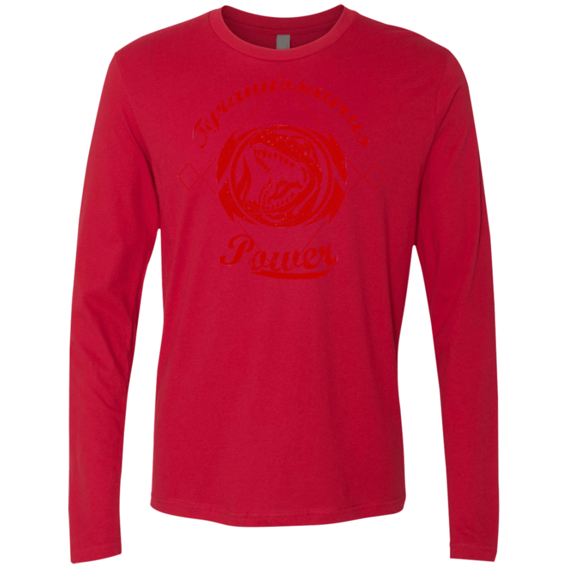 T-Shirts Red / Small Tyrannosaurus Men's Premium Long Sleeve