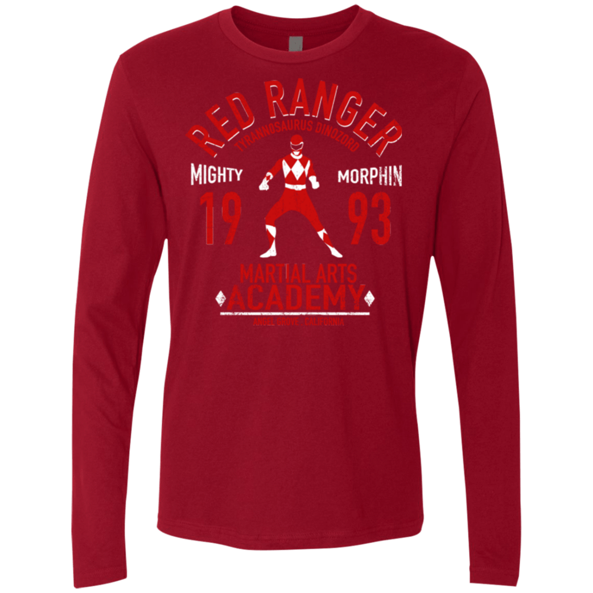 T-Shirts Cardinal / Small Tyrannosaurus Ranger (1) Men's Premium Long Sleeve