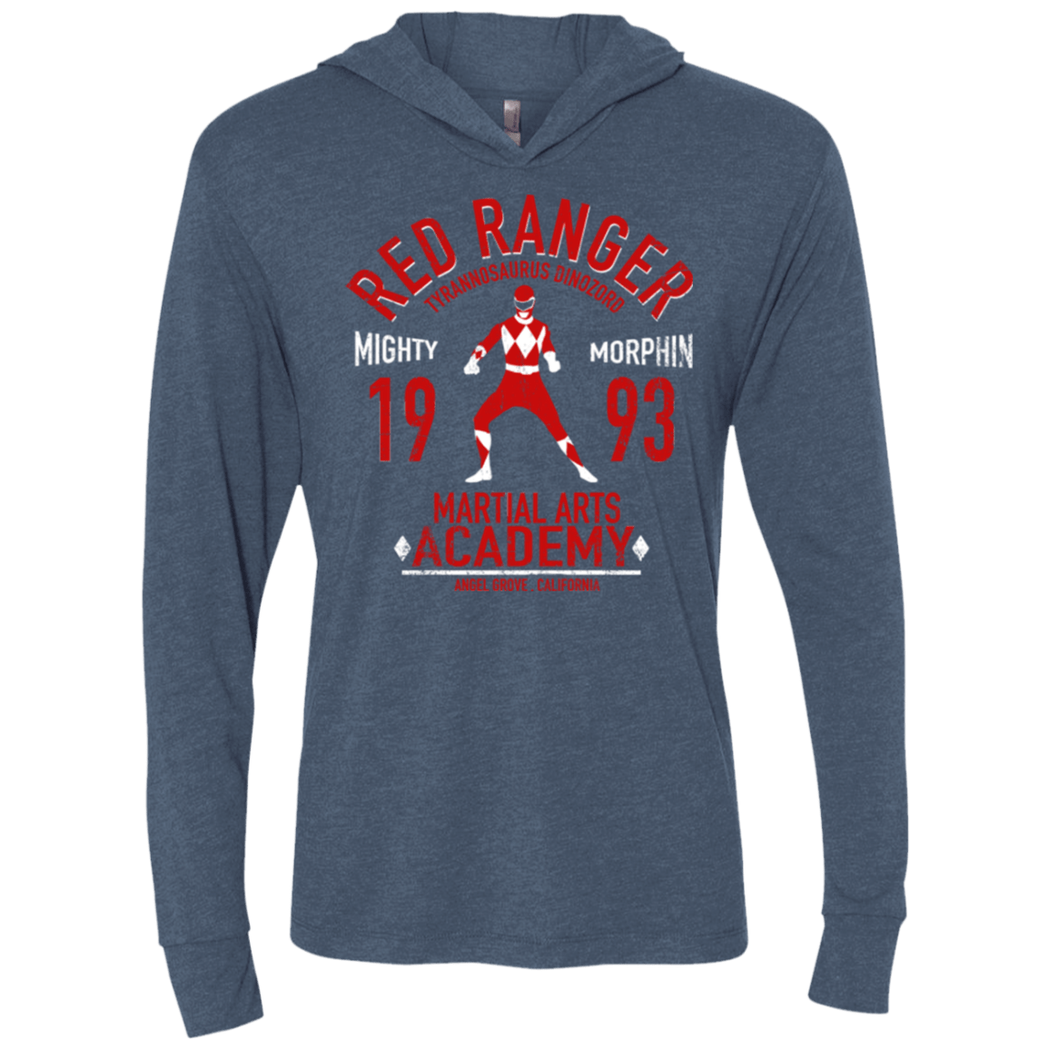 T-Shirts Indigo / X-Small Tyrannosaurus Ranger (1) Triblend Long Sleeve Hoodie Tee