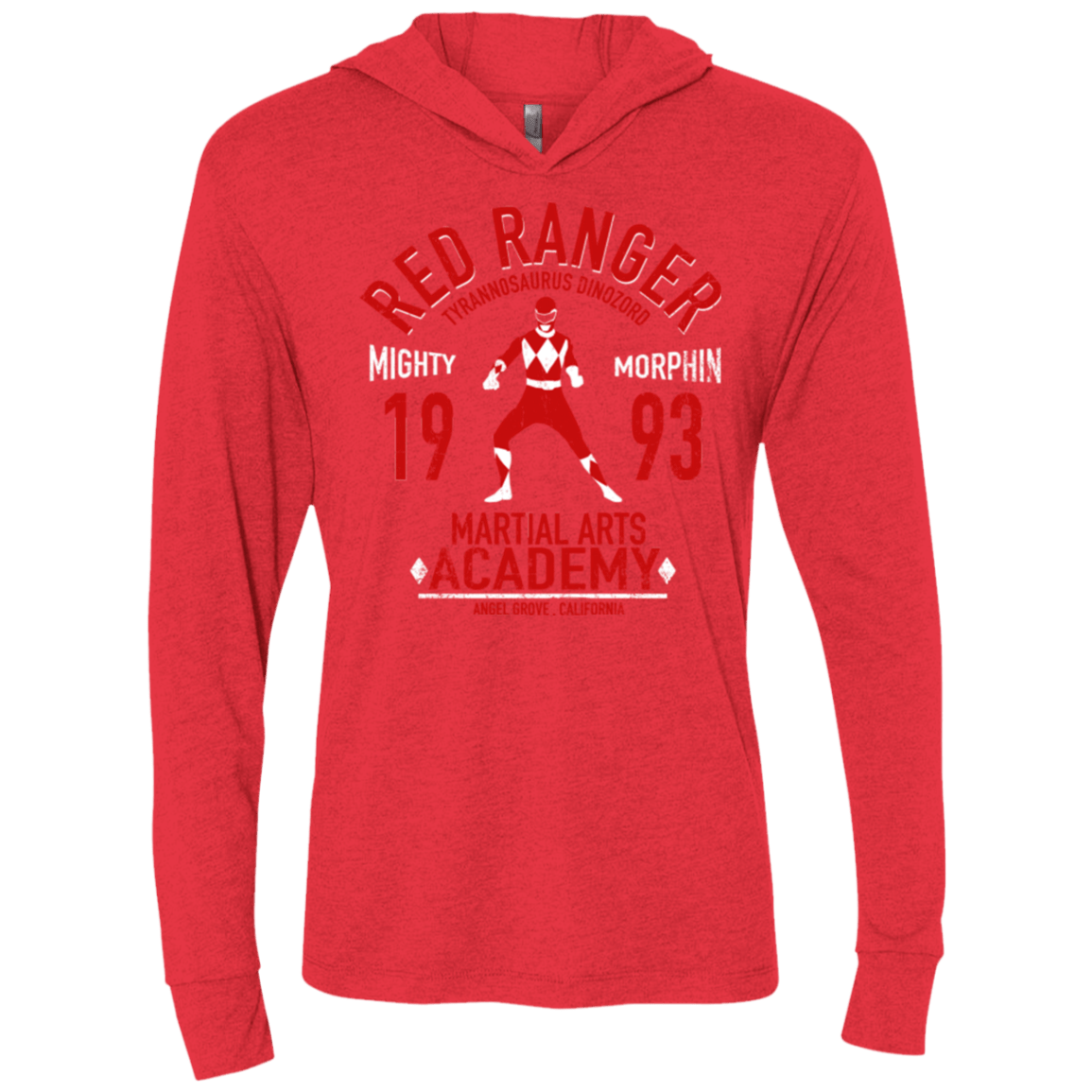 T-Shirts Vintage Red / X-Small Tyrannosaurus Ranger (1) Triblend Long Sleeve Hoodie Tee
