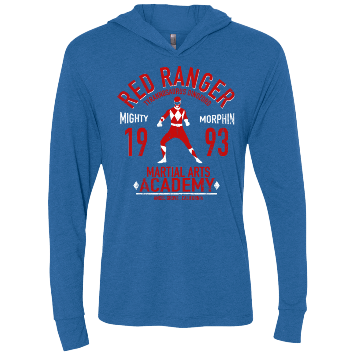 T-Shirts Vintage Royal / X-Small Tyrannosaurus Ranger (1) Triblend Long Sleeve Hoodie Tee