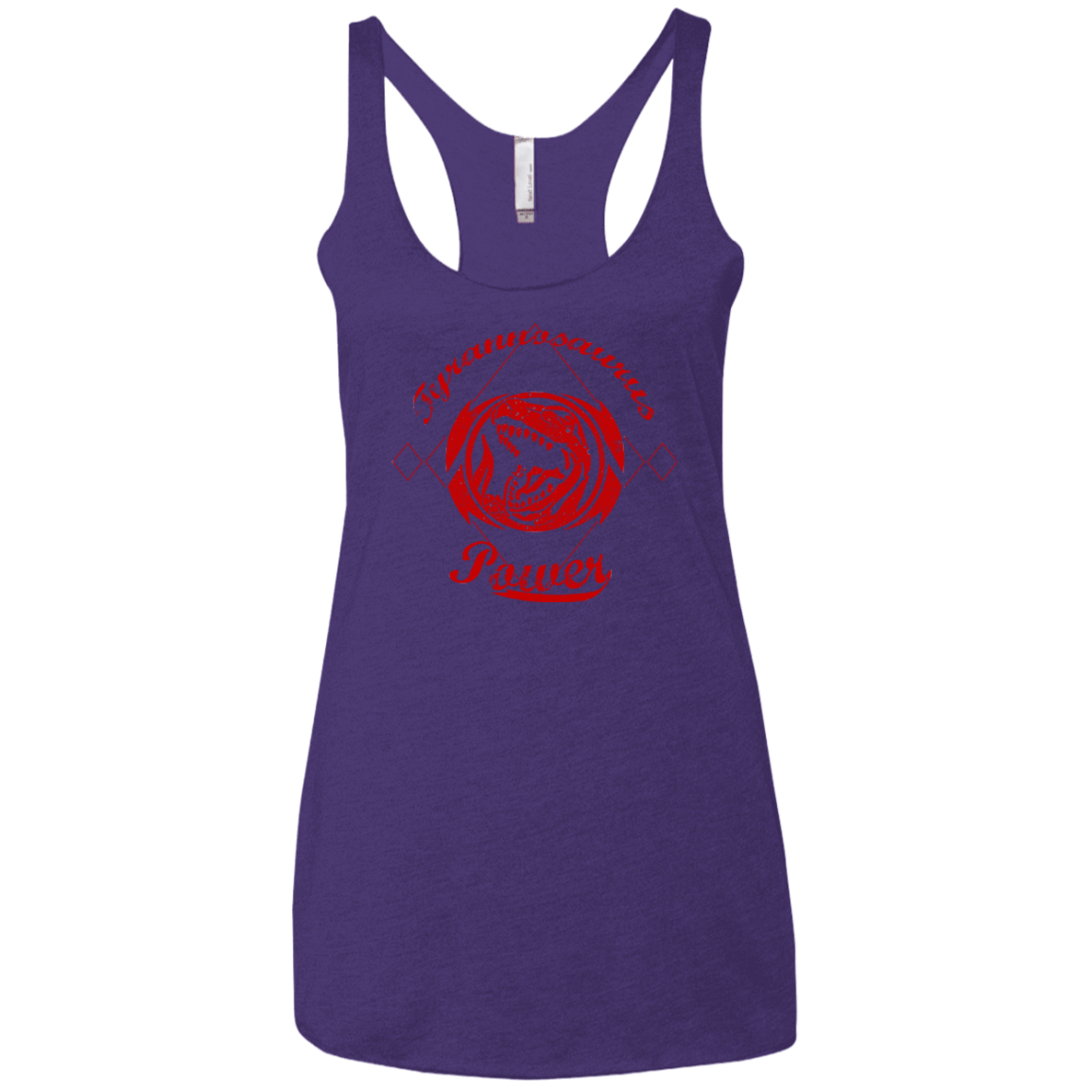 T-Shirts Purple / X-Small Tyrannosaurus Women's Triblend Racerback Tank