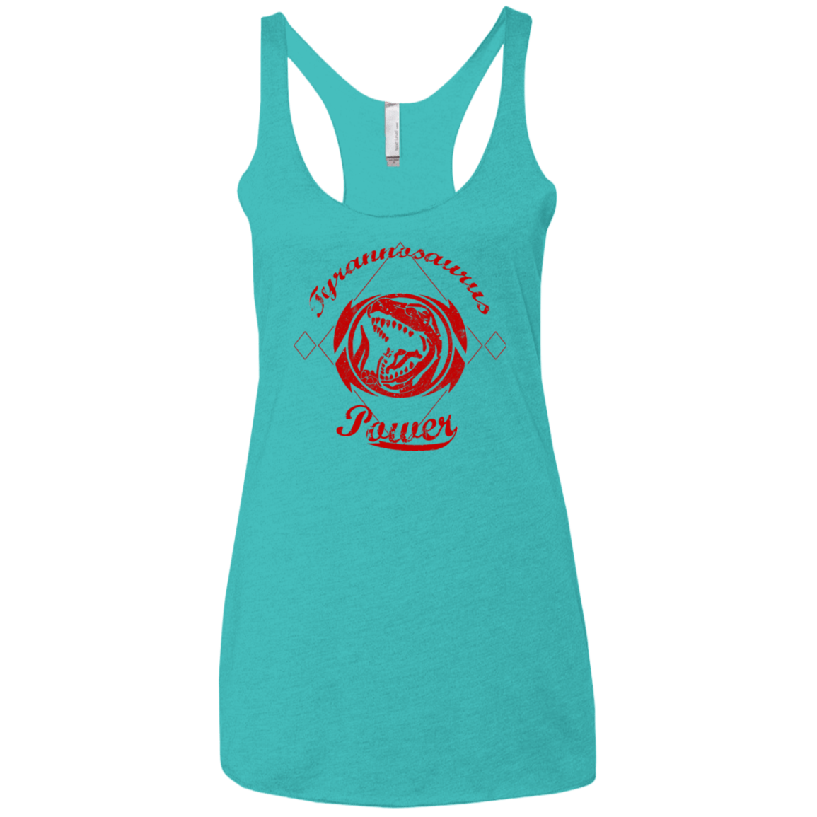 T-Shirts Tahiti Blue / X-Small Tyrannosaurus Women's Triblend Racerback Tank