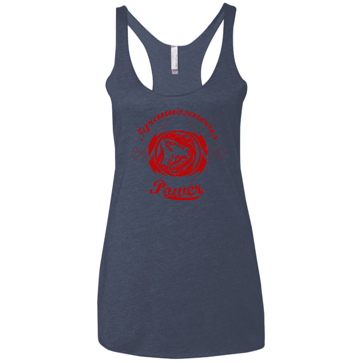 T-Shirts Vintage Navy / X-Small Tyrannosaurus Women's Triblend Racerback Tank