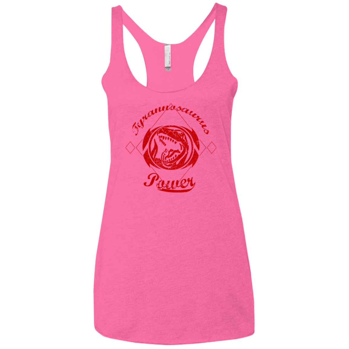 T-Shirts Vintage Pink / X-Small Tyrannosaurus Women's Triblend Racerback Tank