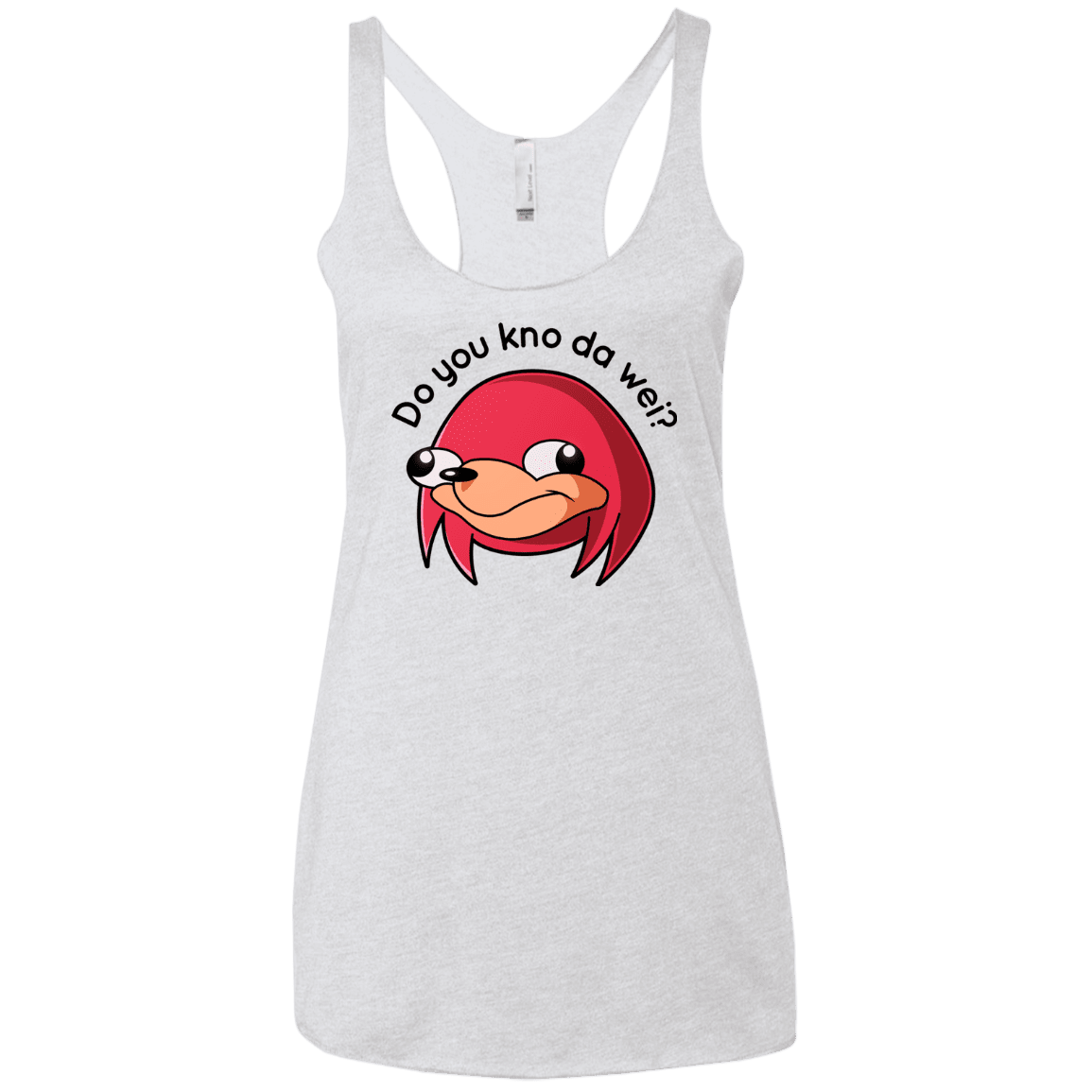 T-Shirts Heather White / X-Small Ugandan Knuckles Women's Triblend Racerback Tank