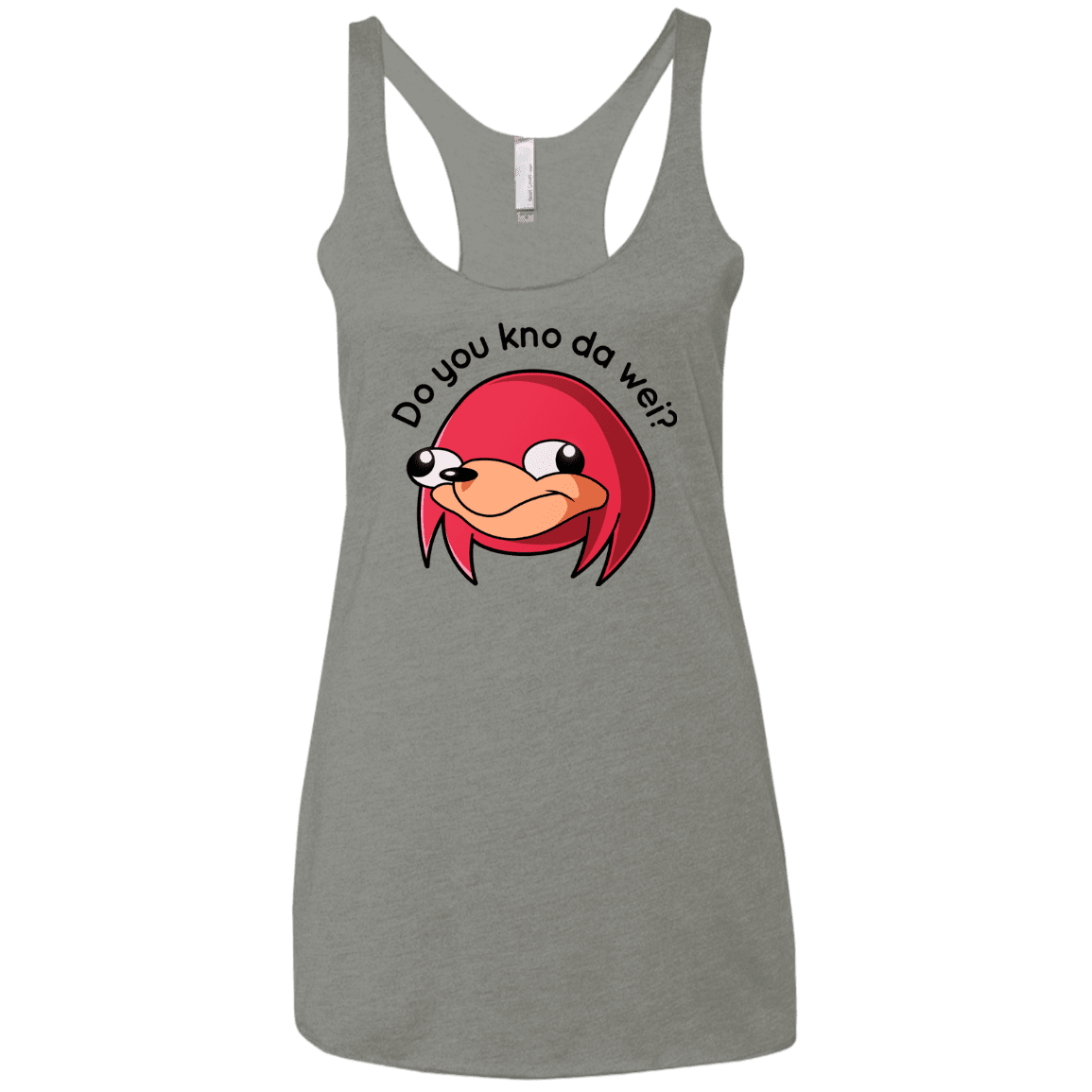 T-Shirts Venetian Grey / X-Small Ugandan Knuckles Women's Triblend Racerback Tank