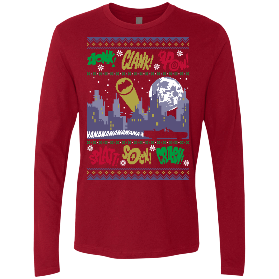 T-Shirts Cardinal / Small UGLY BATMAN Men's Premium Long Sleeve