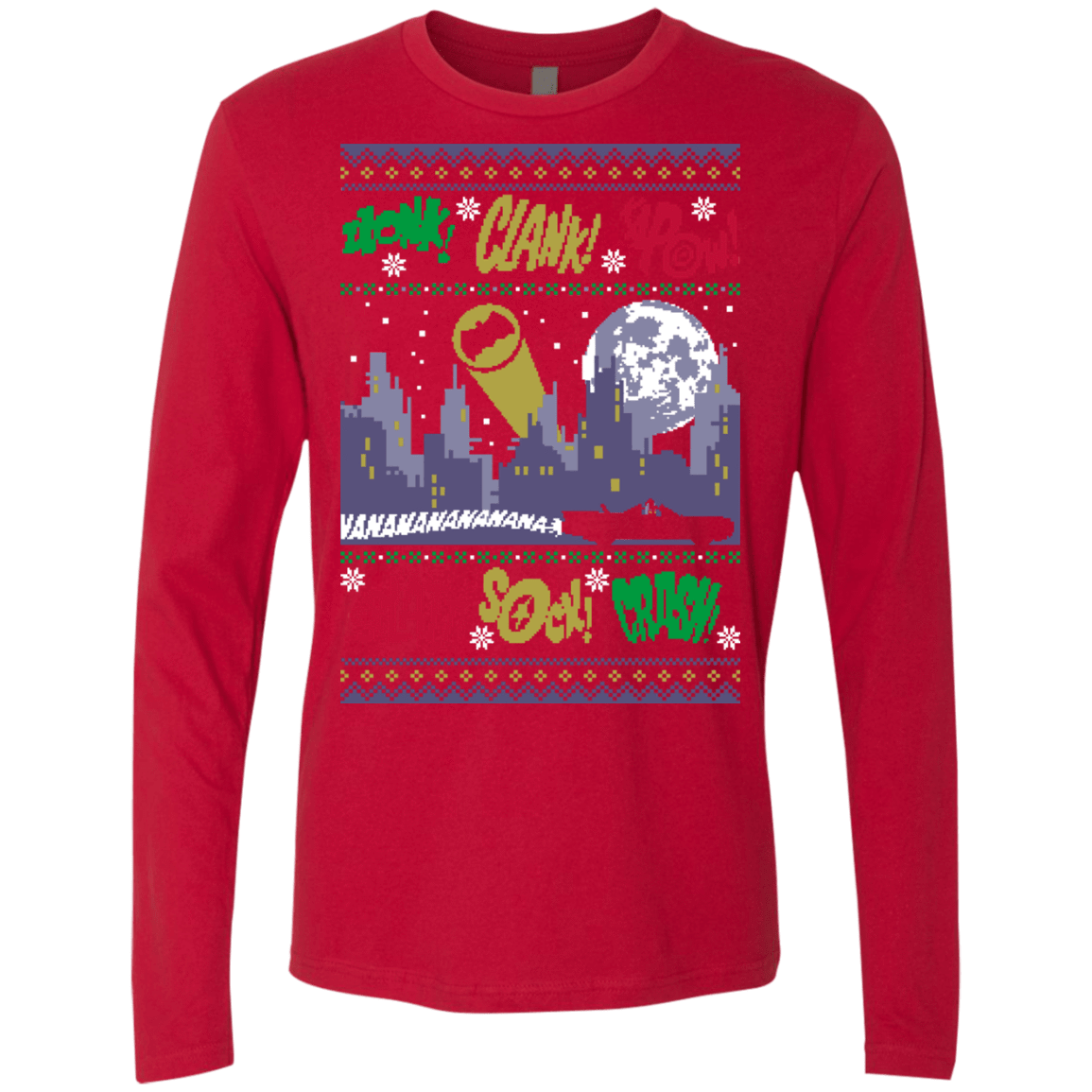 T-Shirts Red / Small UGLY BATMAN Men's Premium Long Sleeve