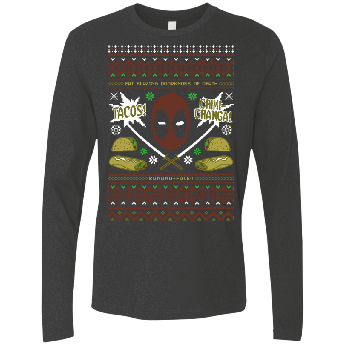 T-Shirts Heavy Metal / Small Ugly Deadpool Men's Premium Long Sleeve