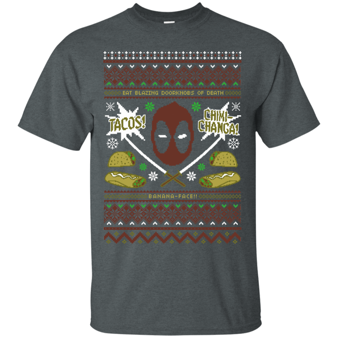 T-Shirts Dark Heather / Small Ugly Deadpool T-Shirt