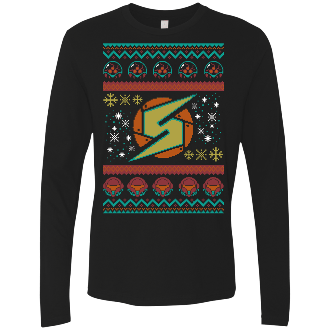 T-Shirts Black / Small UGLY METROID Men's Premium Long Sleeve