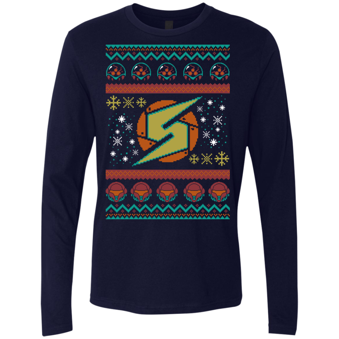 T-Shirts Midnight Navy / Small UGLY METROID Men's Premium Long Sleeve