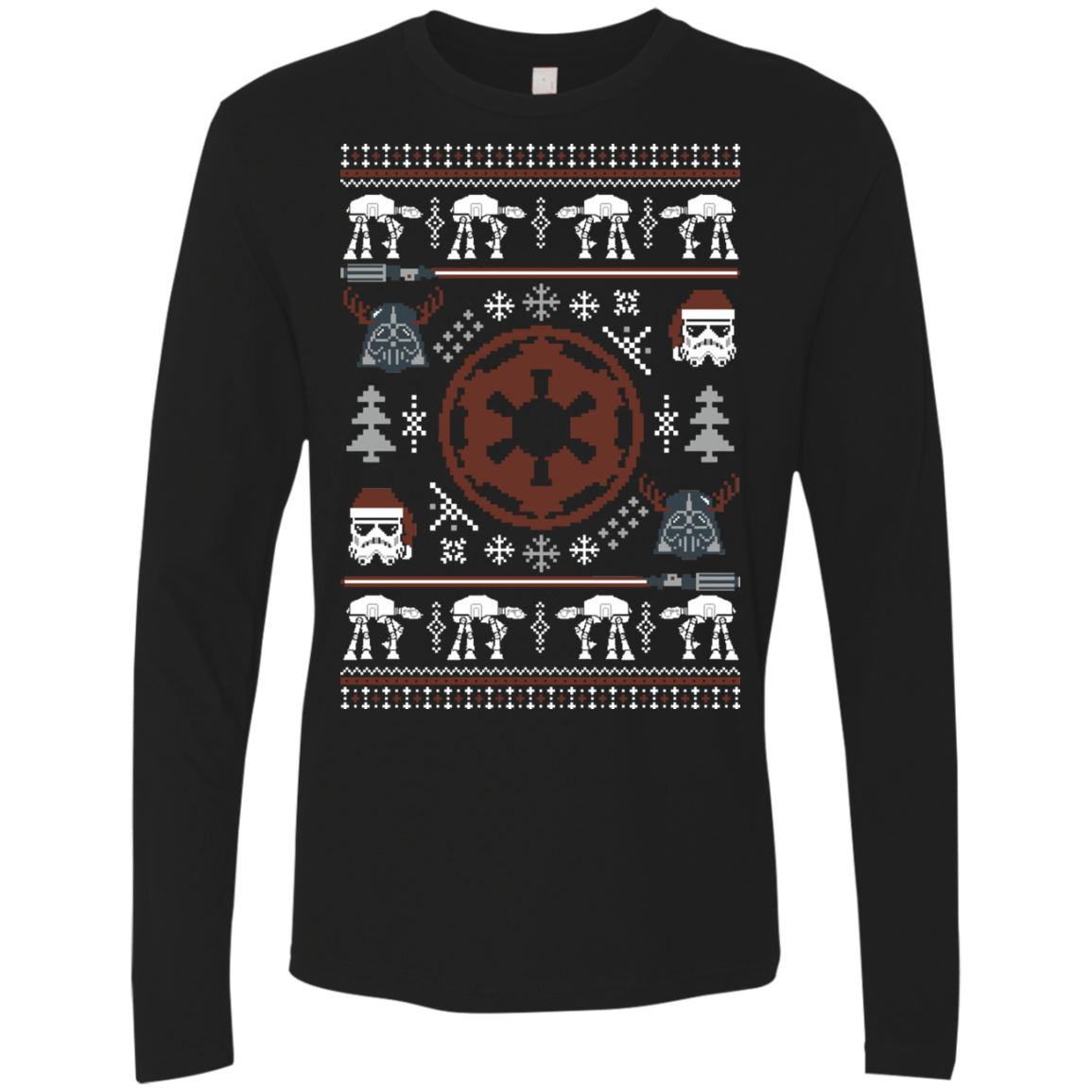 T-Shirts Black / Small UGLY STAR WARS EMPIRE Men's Premium Long Sleeve