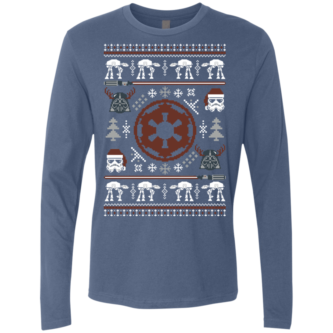 T-Shirts Indigo / Small UGLY STAR WARS EMPIRE Men's Premium Long Sleeve