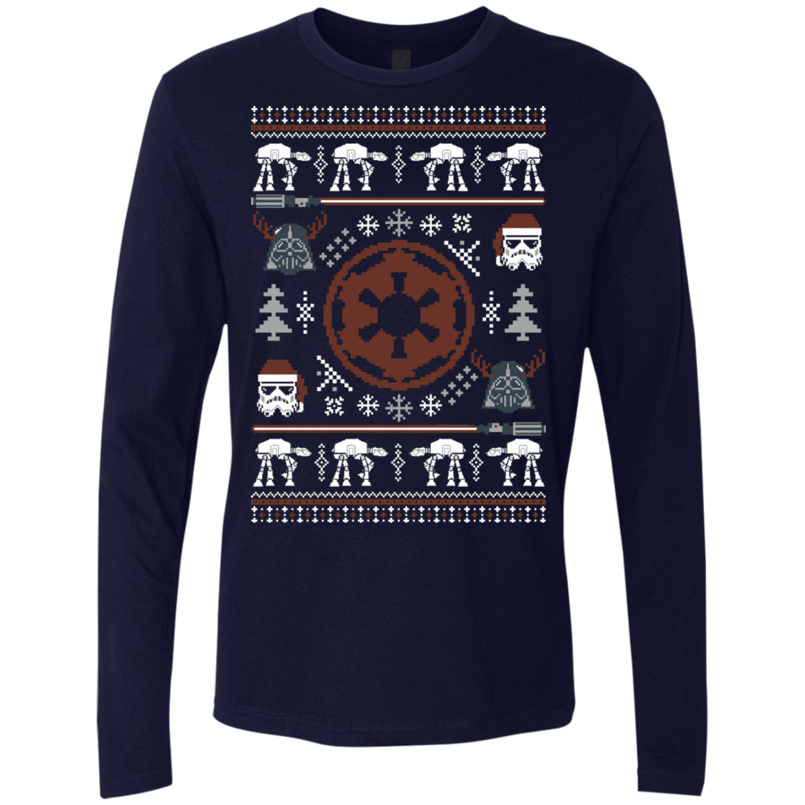 T-Shirts Midnight Navy / Small UGLY STAR WARS EMPIRE Men's Premium Long Sleeve
