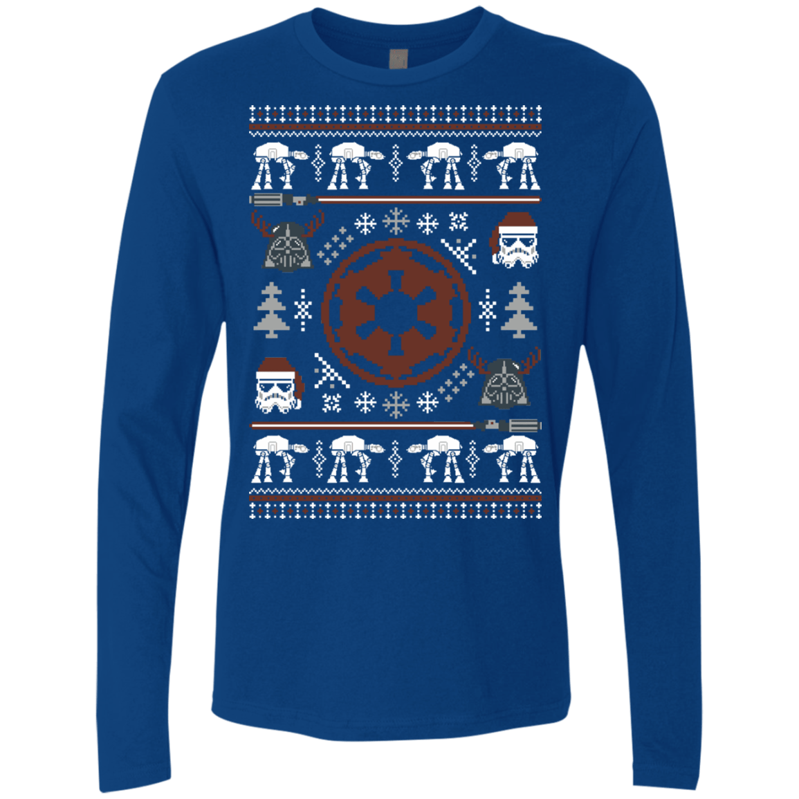 T-Shirts Royal / Small UGLY STAR WARS EMPIRE Men's Premium Long Sleeve
