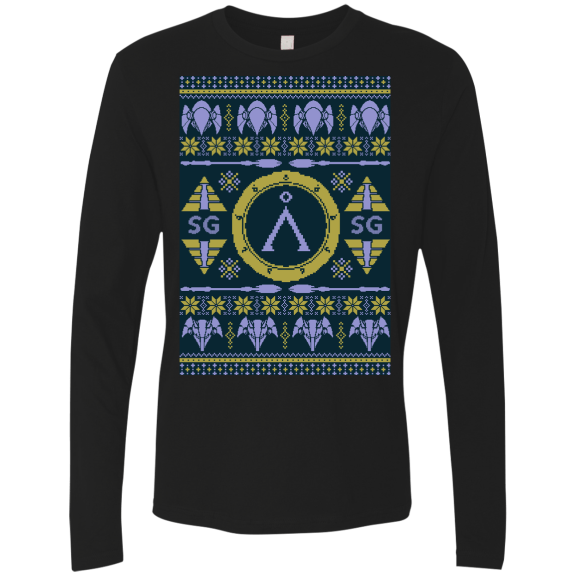 T-Shirts Black / Small UGLY STARGATE Men's Premium Long Sleeve