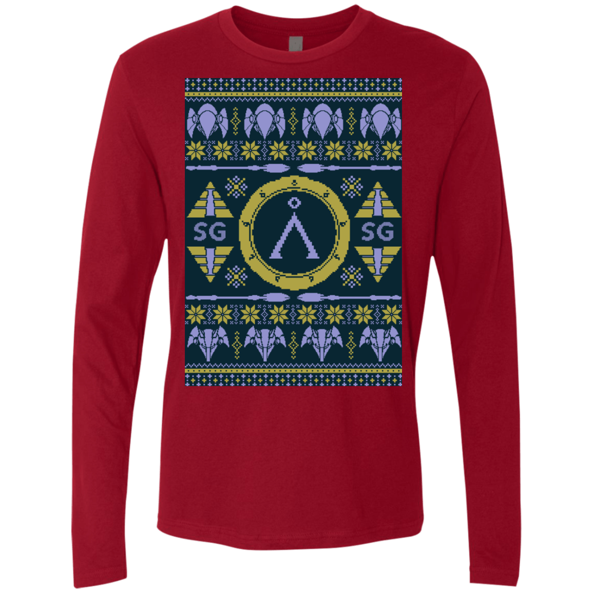 T-Shirts Cardinal / Small UGLY STARGATE Men's Premium Long Sleeve