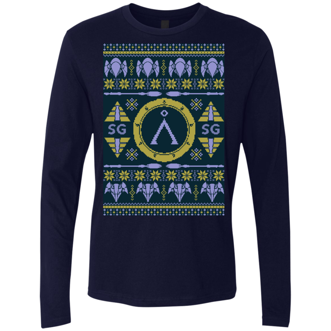 T-Shirts Midnight Navy / Small UGLY STARGATE Men's Premium Long Sleeve