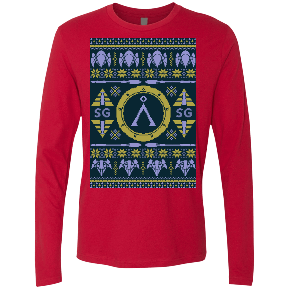 T-Shirts Red / Small UGLY STARGATE Men's Premium Long Sleeve