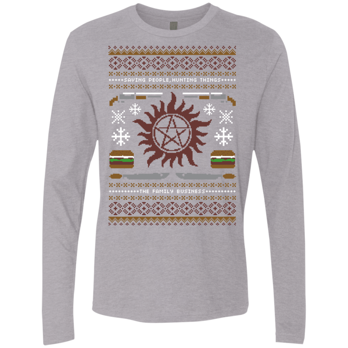 T-Shirts Heather Grey / Small UGLY SUPERNATURAL Men's Premium Long Sleeve