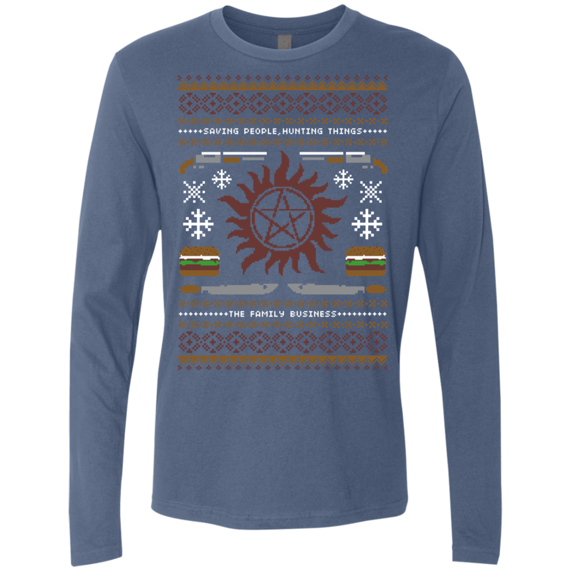 T-Shirts Indigo / Small UGLY SUPERNATURAL Men's Premium Long Sleeve